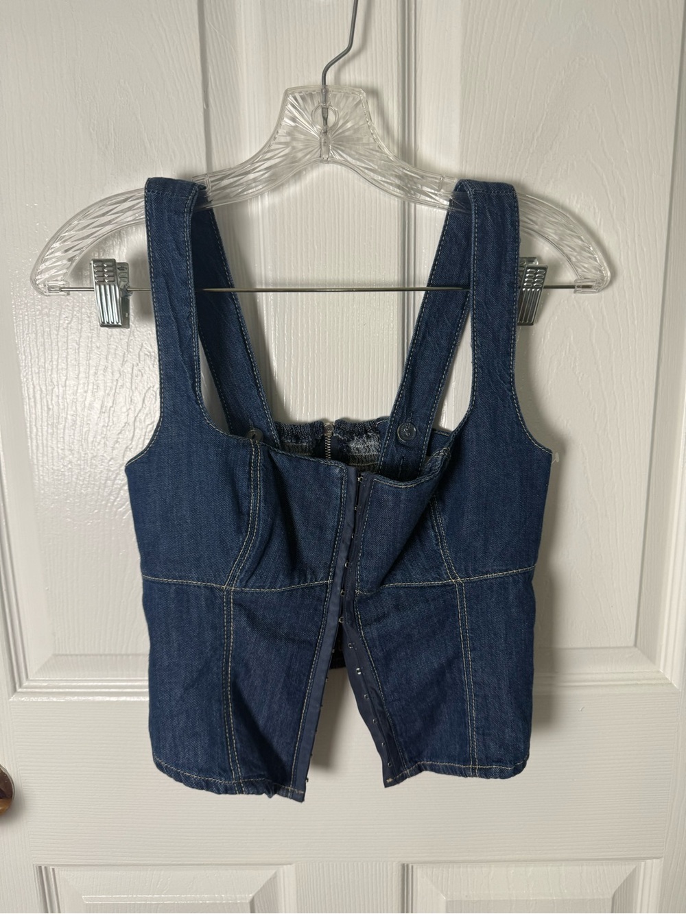 Reformation Tagliatelle Denim Top in Ellis 2 - Picture 2 of 6
